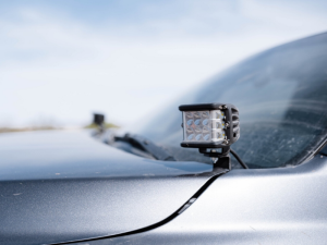 Toyota Tacoma Ditch Light Brackets Kit - Cali Raised LED - Low Profile - Small - Blue - `16-`23